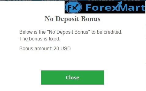 ForexMart no deposit bonus